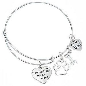 Love This Life Bangle Charm Bracelet Love My Dog